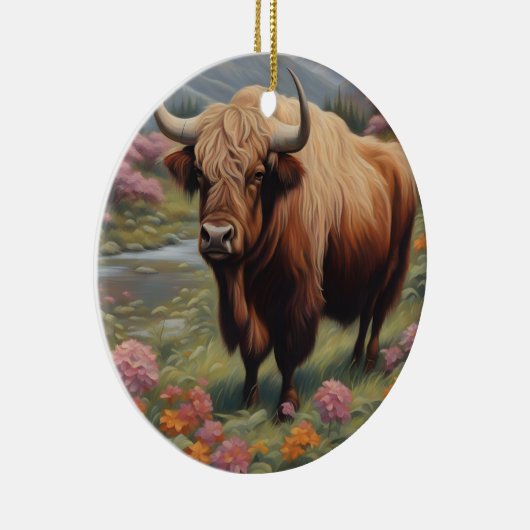 Yak Keramik Ornament (Rechts)