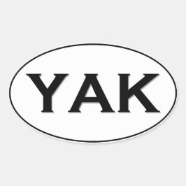 YAK Oval Logo Ovaler Aufkleber