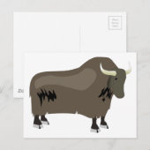 Yak Postkarte (Vorne/Hinten)