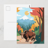 Yak Postkarte (Vorne/Hinten)