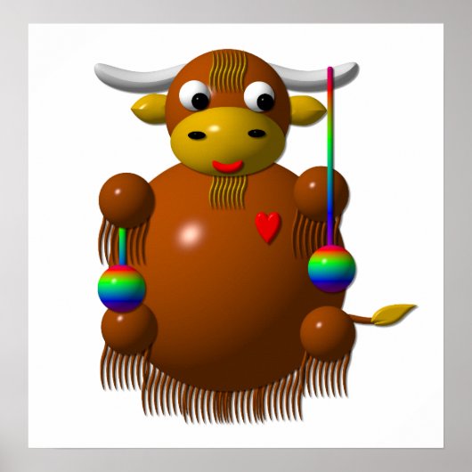 Yak spielt mit Yo-Yos Poster (Vorne)
