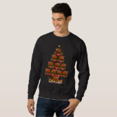Yak Xmas Holiday Santa Yak Christmas Tree Sweatshirt (Vorne ganz)