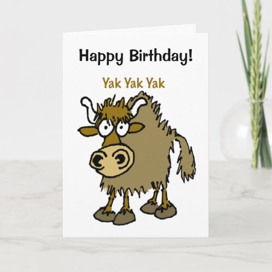 YAK Yackety-yak birthday chatting card Karte (Vorderseite)