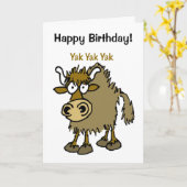 YAK Yackety-yak birthday chatting card Karte (Gelbe Blume)