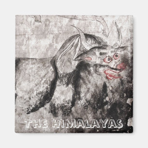 Yak, Yak - tibetische Kunst des Alters (Kühlschra Magnet