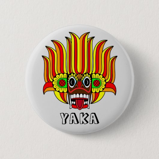 Yaka (Sri Lanka-Teufel) Design Button (Vorderseite)