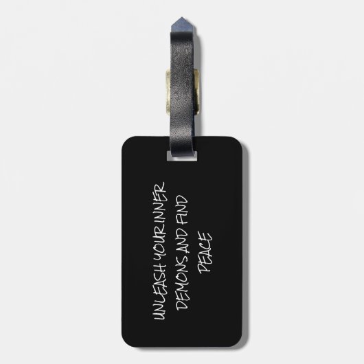 Yaka (Sri Lanka-Teufel) Design Gepäckanhänger (Rückseite vertikal)