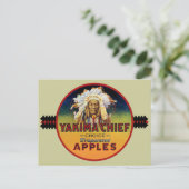 Yakima Chief Apple Crate Label Postkarte (Stehend Vorderseite)