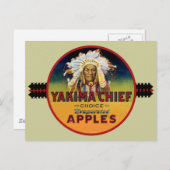 Yakima Chief Apple Crate Label Postkarte (Vorne/Hinten)
