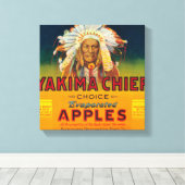 Yakima Chief Apple Label - Yakima, WA Leinwanddruck (Insitu (Holzboden))