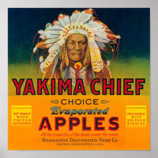 Yakima Chief Apple Label - Yakima, WA Poster (Vorne)