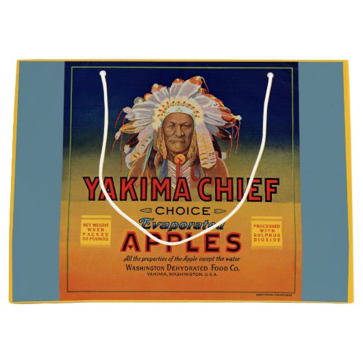 Yakima Chief Evaporated Äpfel der 1920er Jahre bed Große Geschenktüte (Vorderseite)