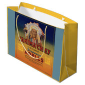 Yakima Chief Evaporated Äpfel der 1920er Jahre bed Große Geschenktüte (Rückseite Schrägansicht)