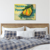 Yakima Pears Crate LabelToppenish, WA Leinwanddruck (Insitu (Schlafzimmer))