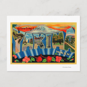 Yakima, Washington - Große Briefmarkenszenen 2 Postkarte