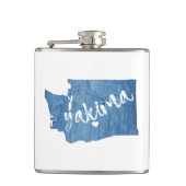 Yakima Washington Wood Grain Flachmann (Vorderseite)