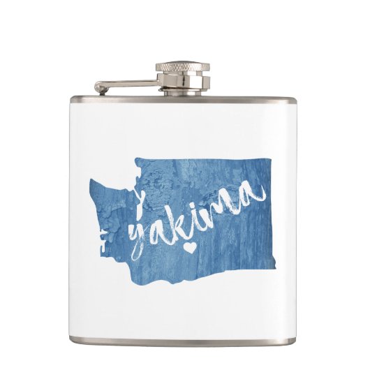 Yakima Washington Wood Grain Flachmann (Vorderseite)
