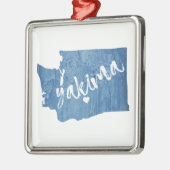 Yakima Washington Wood Grain Ornament Aus Metall (Links)