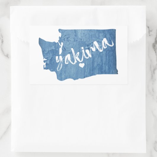 Yakima Washington Wood Grain Rechteckiger Aufkleber (Tasche)