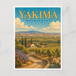 Yakima Washington Yakima Valley GeoSaga Postkarte