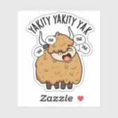 Yakity Yakity Yak Funny Animal Pub Aufkleber (Blatt)