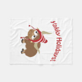 Yakky Urlaub! Winter Yak Fleecedecke (Vorderseite (Horizontal))