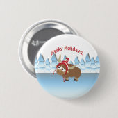 Yakky Urlaub! Winterlandschaft Button (Vorne & Hinten)