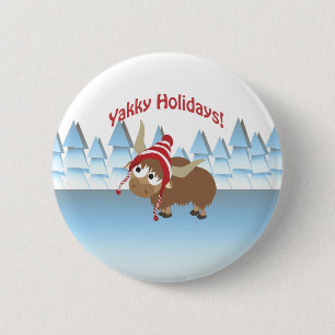 Yakky Urlaub! Winterlandschaft Button