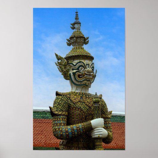 Yaksha-Statue in Bangkok Poster (Vorne)