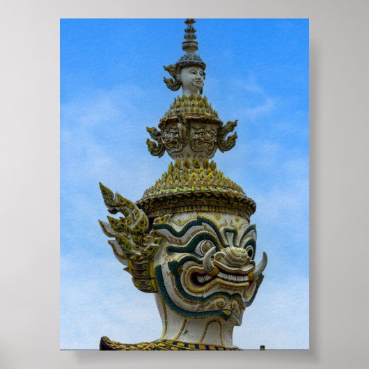 Yaksha-Statue in Bangkok Poster (Vorne)