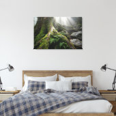 Yakushima Moss Forest 'Breath of Life' | Biophilic Leinwanddruck (Insitu (Schlafzimmer))