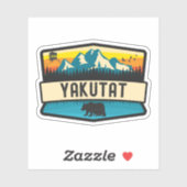 Yakutat, Alaska Aufkleber (Blatt)