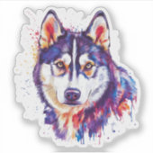 Yakutian Laika Dog Aufkleber (Vorderseite)