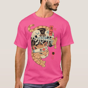 Yakuza Cat Japanisch Samurai Sword Katana Japan Ti T-Shirt