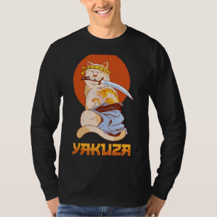 Yakuza Cat Japanisch Samurai Sword Katana Japan Ti T-Shirt