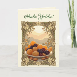 Yalda Chelle Nacht Trockenfrüchte und Nüsse Art No Feiertagskarte