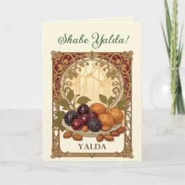 Yalda Chelle Night Winter Solstice Fruits and Nuts Feiertagskarte