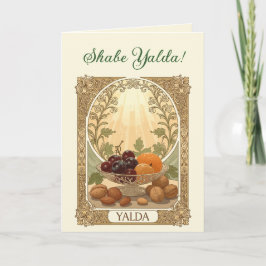 Yalda Nuts and Fruit Chelle Night Winter Solstice Feiertagskarte