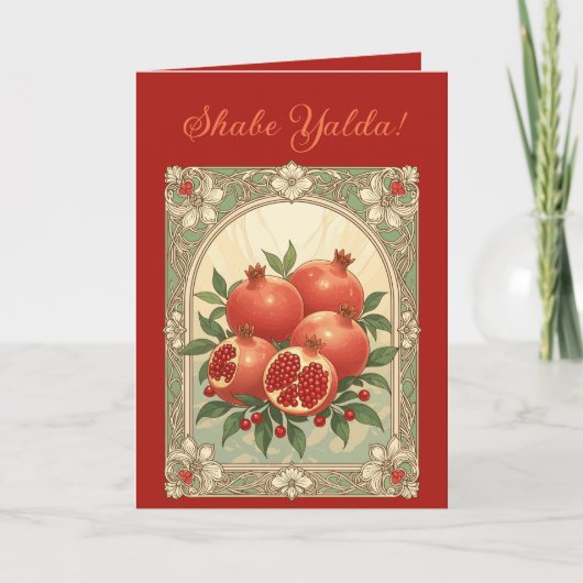 Yalda Pomegranate Chelle Night Fruits Karte (Vorderseite)