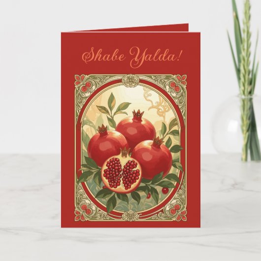 Yalda Pomegranate Chelle Night Fruits Karte (Vorderseite)
