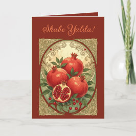 Yalda Pomegranate Winter Solstice Celebration Feiertagskarte