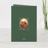 Yalda Pomegranates Persian Winter Solstice Eve Karte (Rückseite)