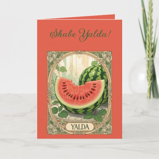 Yalda Wassermelone Chelle Nacht Früchte Karte (Vorderseite)