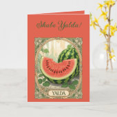 Yalda Wassermelone Chelle Nacht Früchte Karte (Gelbe Blume)