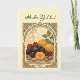 Yalda Watermelon Chelle Night Dried Fruits and Nut Feiertagskarte