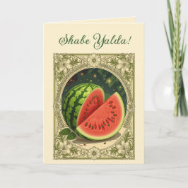 Yalda Watermelon Chelle Night Winter Solstice Karte