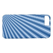 Yale Blue Funky Sun Rays Hintergrund Case-Mate iPhone Hülle (Rückseite (Horizontal))