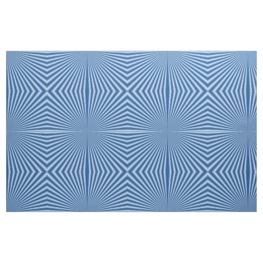 Yale Blue Funky Sun Rays Hintergrund Stoff (Fat Quarter (45,7 x 55,9 cm))
