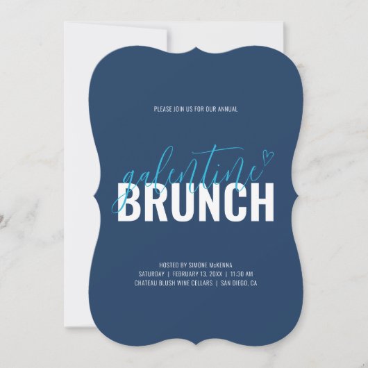 Yale Blue und Azure Event Celebration Einladung (Vorderseite)