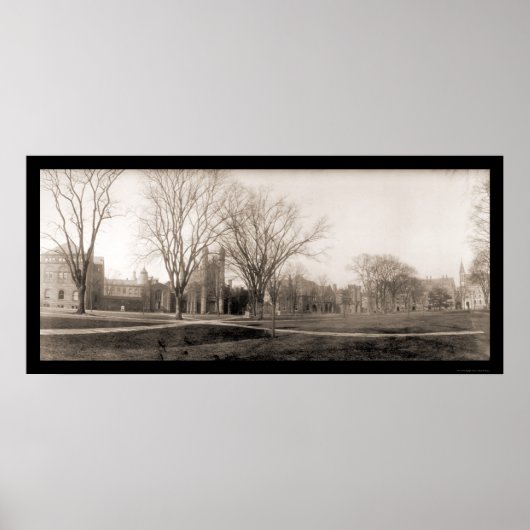 Yale Campus Birdseye Foto 1902 Poster (Vorne)